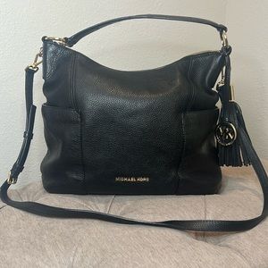 Michael Kors Black Pebbled Leather Cross-body and Shoulder Bag